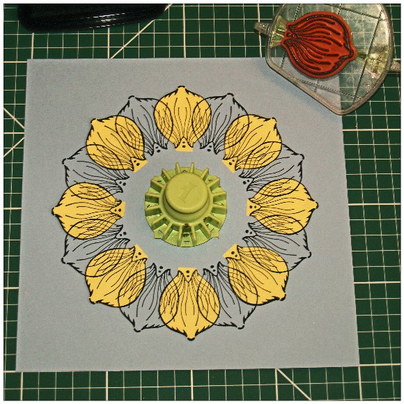 Inkadinkado Stamping Gear Step by Step Techniques - Masking - Step 5