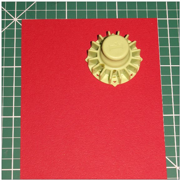 Inkadinkado With Love Card - Step 1 - Positioning the Cog
