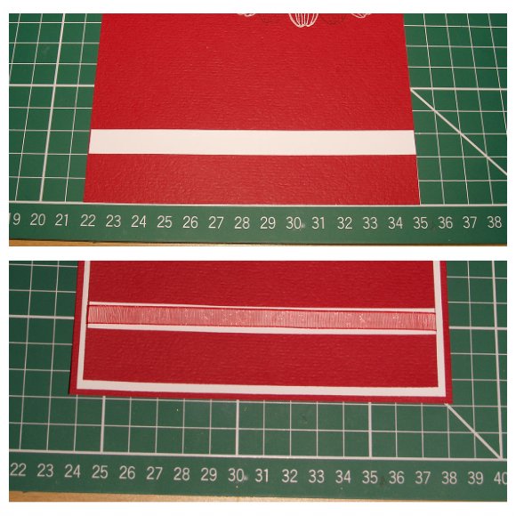 Inkadinkado With Love Card - Step 7 - Applying the Ribbon Strip