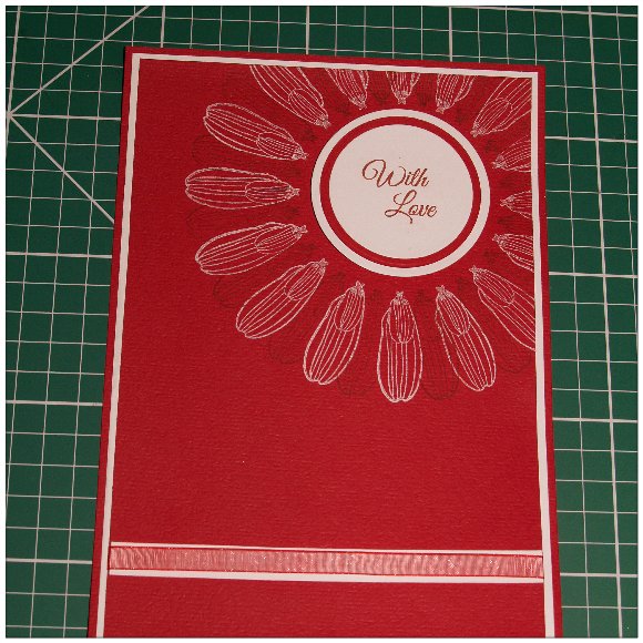 Inkadinkado With Love Card - Step 8 - Apply Circular Sentiment