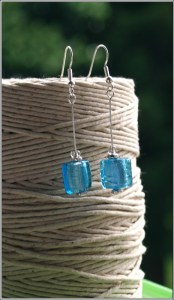 Handmade Earrings with Glass Beads
