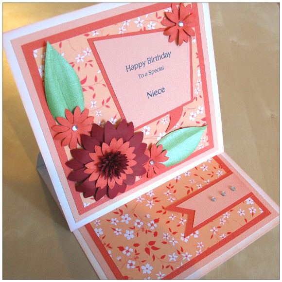 Making A Floral Easel Card With The Cricut Mini - Finished