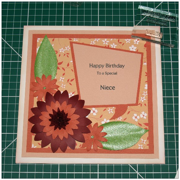 Making A Floral Easel Card With The Cricut Mini - Stamped Image