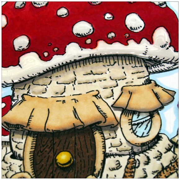 Mushroom House Digi Stamp Brickwork