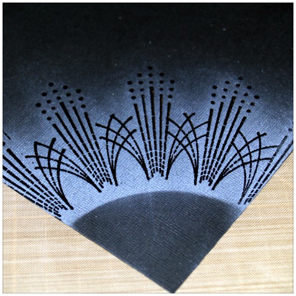 Things To Do With Inkadinkado Stamping Gear - Heat Embossing - Clear Embossing Powder on Black Cardstock with Chalk Inkpad Overlay