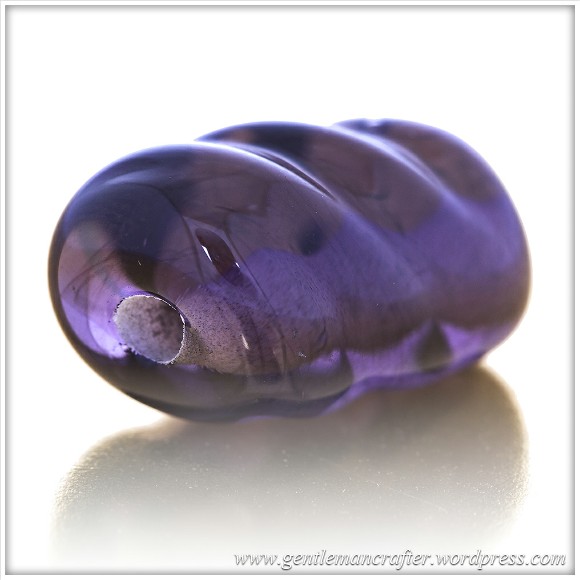 Glass Bead Making - Purple Twist Bead