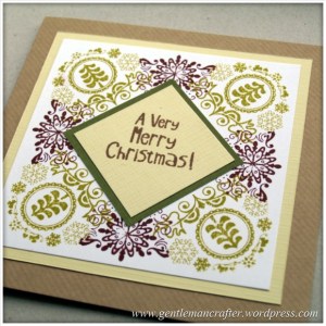 Inkadinkado Stamping Gear - Working With Squares and Rectangles - Folk Style Christmas Card 2