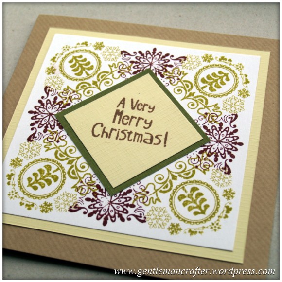 Inkadinkado Stamping Gear - Working With Squares and Rectangles - Folk Style Christmas Card 2