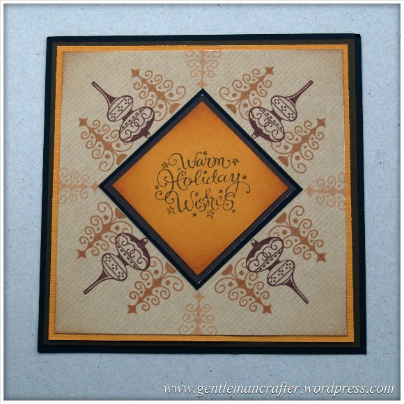 Inkadinkado Stamping Gear - Working With Squares and Rectangles - Rustic Christmas Card