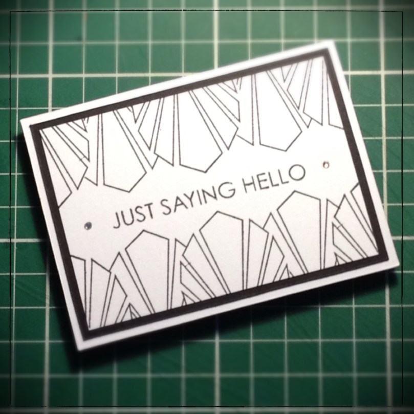 Inkadinkado Stamping Gear - Working With Squares and Rectangles - Card Idea - Art Deco Artist Trading Card