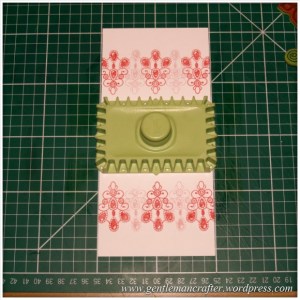 Inkadinkado Stamping Gear - Working With Squares and Rectangles - Horizontal Rectangle On Long Card - Stage 1