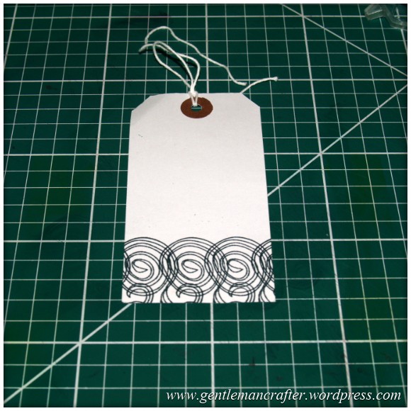 Inkadinkado Stamping Gear - Working With Squares and Rectangles - Horizontal Rectangle On Tag - Stage 2