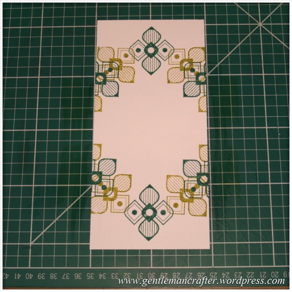 Inkadinkado Stamping Gear - Working With Squares and Rectangles - Twisted Square On Long Card - Stage 4