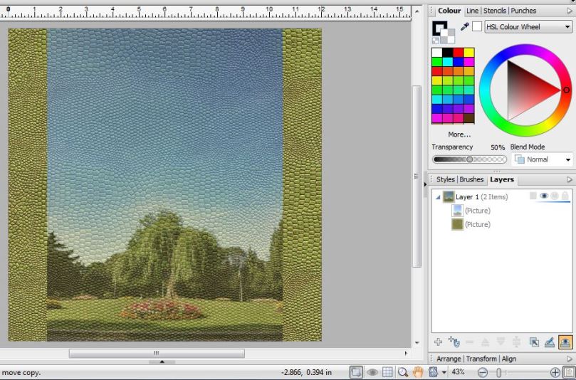 Blending Photos Into A Background In Serif Craft Artist - Simple Transparency Blending