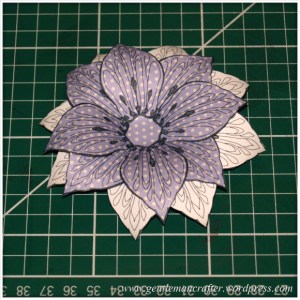 Making Dimensional Flowers with Inkadinkado Stamping Gear - Finished Flower - 10