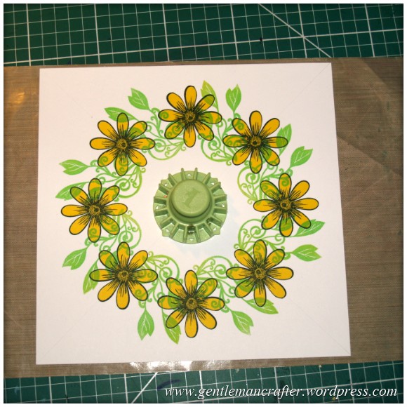 Alls Well That Ends Well - An Inkadinkado Stamping Gear Card - Stamping The Leaves