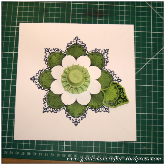 Inkadinka-Doily Card - An Inkadinkado Card - Second Round Stamp Placement
