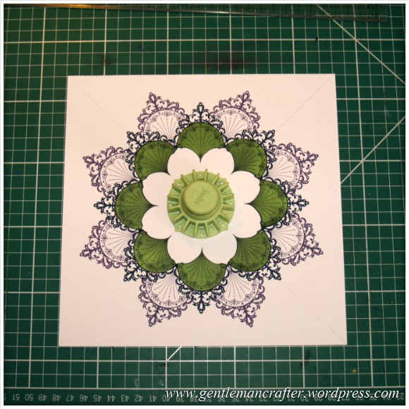Inkadinka-Doily Card - An Inkadinkado Card - Second Round Stamping