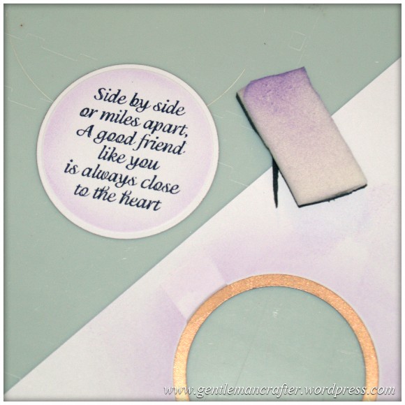 Inkadinka-Doily Card - An Inkadinkado Card - Sentiment Stamped And Inked