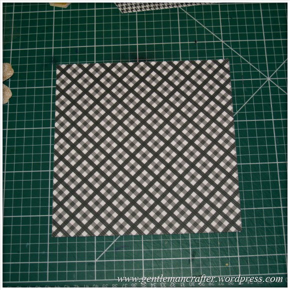 Faux Patchwork Card With Hexagon Spellbinders Dies - Assembly Step 1