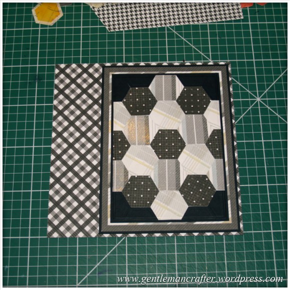 Faux Patchwork Card With Hexagon Spellbinders Dies - Assembly Step 2