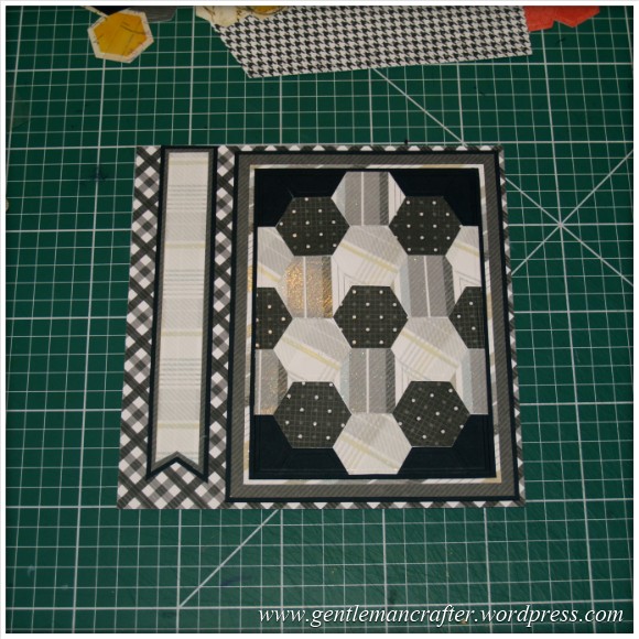 Faux Patchwork Card With Hexagon Spellbinders Dies - Assembly Step 3