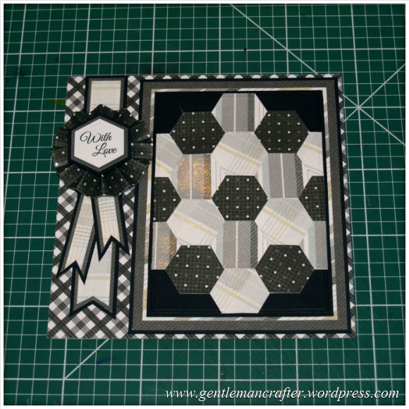 Faux Patchwork Card With Hexagon Spellbinders Dies - Assembly Step 6