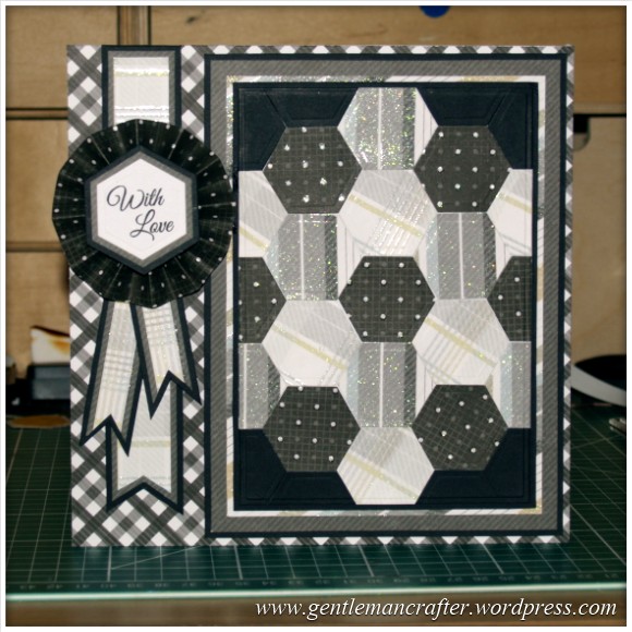 Faux Patchwork Card With Hexagon Spellbinders Dies - Finished Card 2