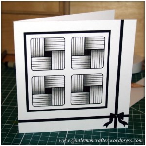 Old Dog, New Tricks - Using Old Stencils For Zentangled Cards - Finished Card 1