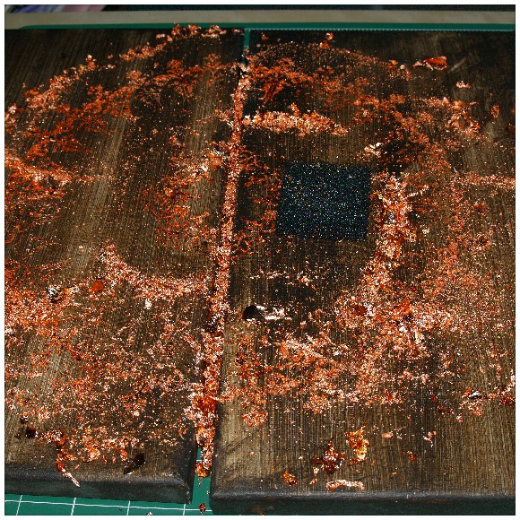 Canvas with Gilding Flakes - Applying The Flakes and Buffing Off