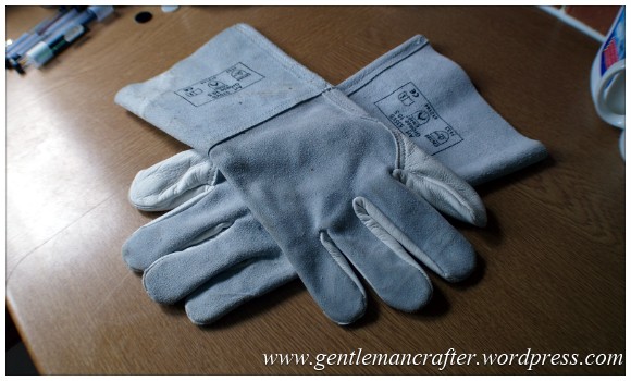 Making Microwave Fused Glass Cabochons - Safety Gloves