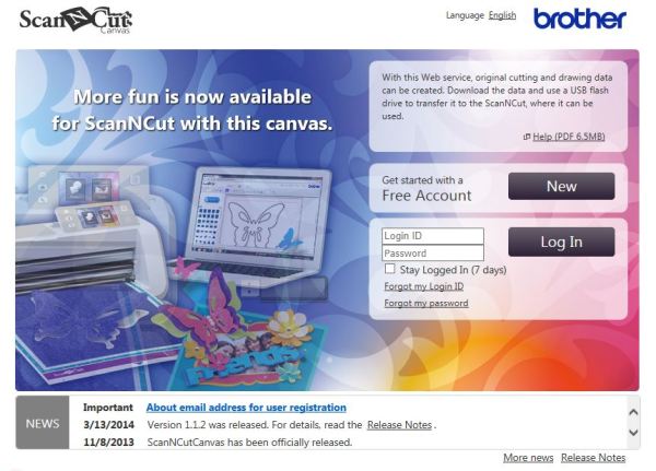 Brother Scan N Cut Canvas Design Suite – Log In Page – GENTLEMAN CRAFTER