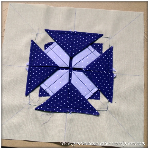 Fabric Friday - Practice Prairie Point Project - Making A Prairie Point Medallion - Step 5