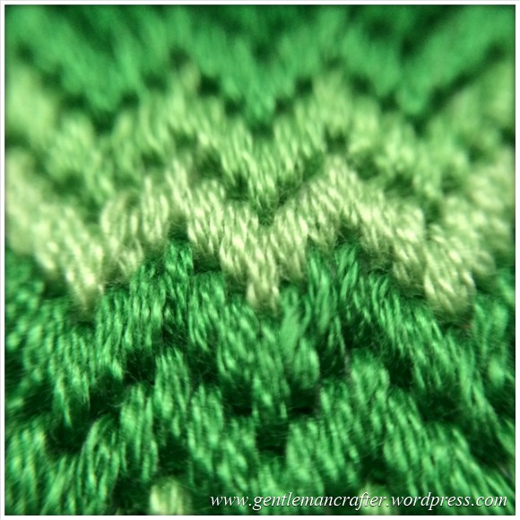 Fabric Friday - Bargello and Florentine Embroidery - Super Close Up Of Zig Zag