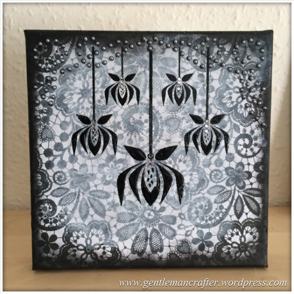 Monday Mash Up - Black and White Lacey Canvas - 10