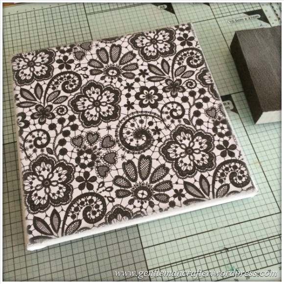 Monday Mash Up - Black and White Lacey Canvas - 2