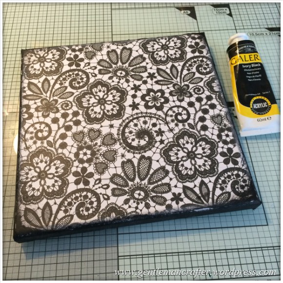 Monday Mash Up - Black and White Lacey Canvas - 3