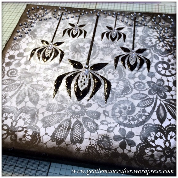 Monday Mash Up - Black and White Lacey Canvas - 7