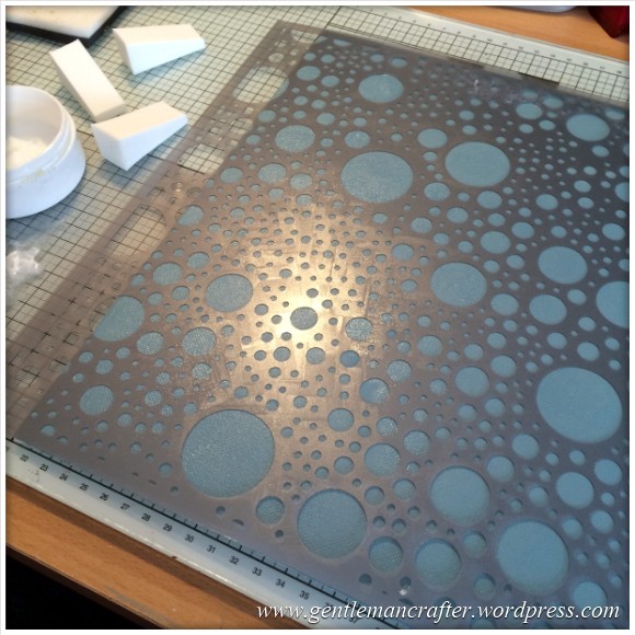 Monday Mash Up - A Metallic Bubble Effect Canvas - Stencil