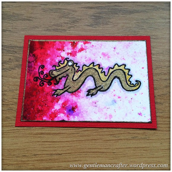 Artist Trading Card Daily Using Woodware Oriental Elements Stamps By Francoise Read - 91.1