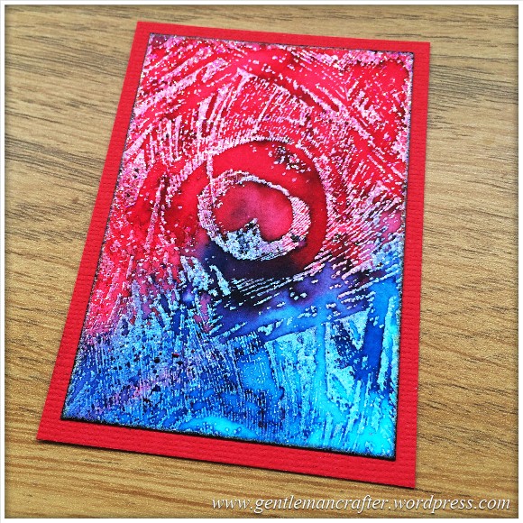 Artist Trading Card With Reverse Peacock Cover A Card Stamp From Impression Obsessions - 90.1