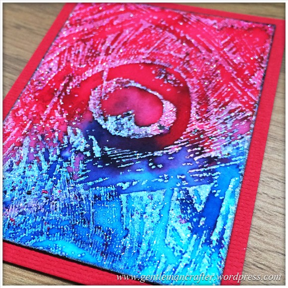 Artist Trading Card With Reverse Peacock Cover A Card Stamp From Impression Obsessions - 90.2