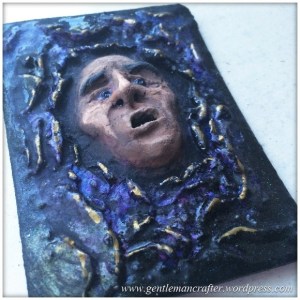 Artist Trading Card Daily - 100 - Air Dry Clay Face 4