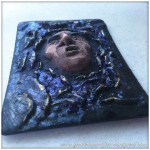Artist Trading Card Daily - 100 - Air Dry Clay Face 5