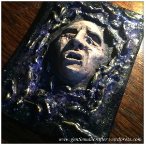 Artist Trading Card Daily - 100 - Air Dry Clay Face 8