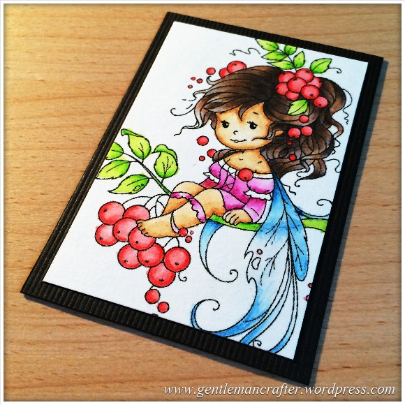 Artist Trading Card Daily 99 - Rowan Fairy Coloured With Inktense Pencils 1