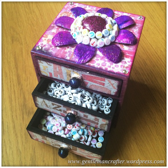 Decorating A Set Of MDF Drawers With Craftwork Cards Paper - 10