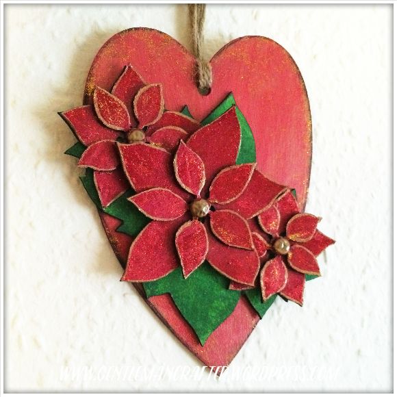 Georgina Ford - Poinsettia Heart Finished 1.1