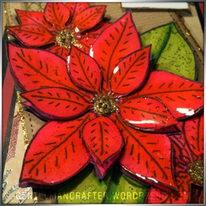 Georgina Ford Poinsettia Stamp Gift Bag (2)