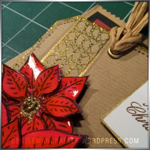 Georgina Ford Poinsettia Stamp Gift Bag (3)